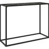 vidaXL - Wandtafel - Zwart - Glas - 100 x 35 x 75 cm