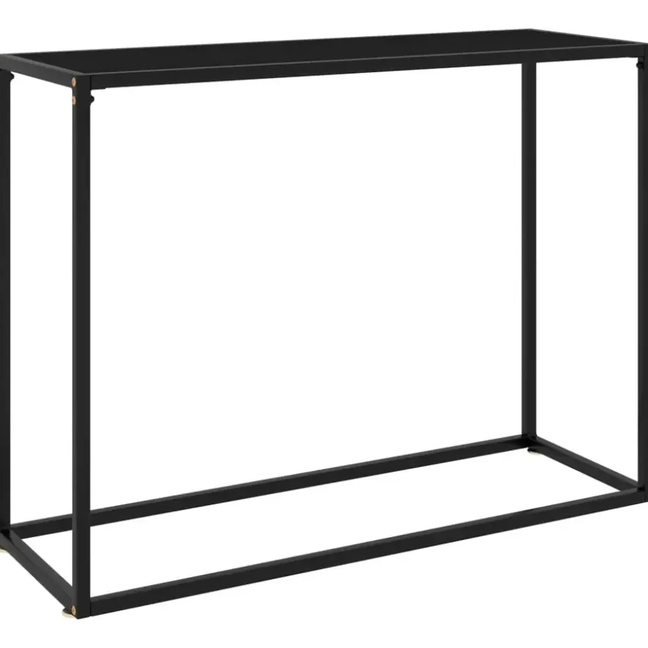 vidaXL - Wandtafel - Zwart - Glas - 100 x 35 x 75 cm
