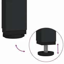 vidaXL - Wandtafel met 2 lades - Zwart - Bewerkt hout en metaal - 75x40x75 cm