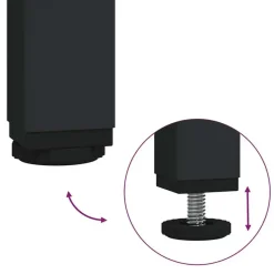 vidaXL - Wandtafel met 2 lades - Zwart - Bewerkt hout en metaal - 75x40x75 cm