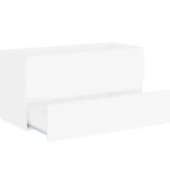 vidaXL - Wastafelkast - Wit - Bewerkt hout - 90 x 38.5 x 45 cm