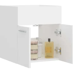 vidaXL - Wastafelkast - Wit - Bewerkt hout - 41 x 38.5 x 46 cm