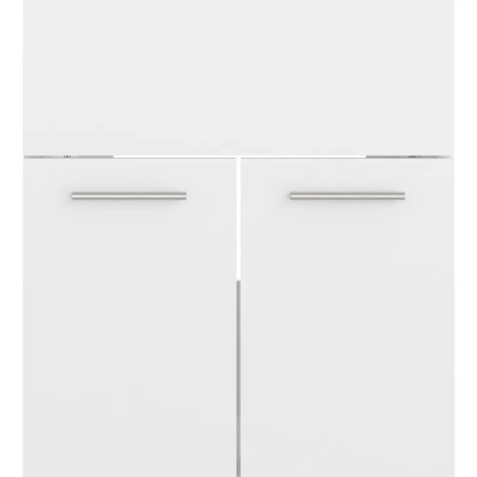 vidaXL - Wastafelkast - Wit - Bewerkt hout - 41 x 38.5 x 46 cm