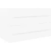 vidaXL - Wastafelkast - Wit - Bewerkt hout - 80 x 38.5 x 48 cm