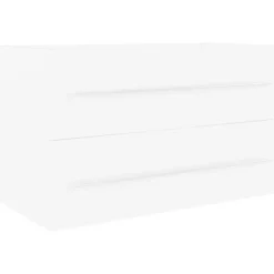 vidaXL - Wastafelkast - Wit - Bewerkt hout - 80 x 38.5 x 48 cm