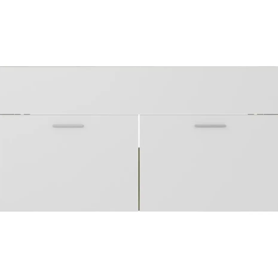 vidaXL - Wastafelkast - Wit - Bewerkt hout - 90 x 38.5 x 46 cm