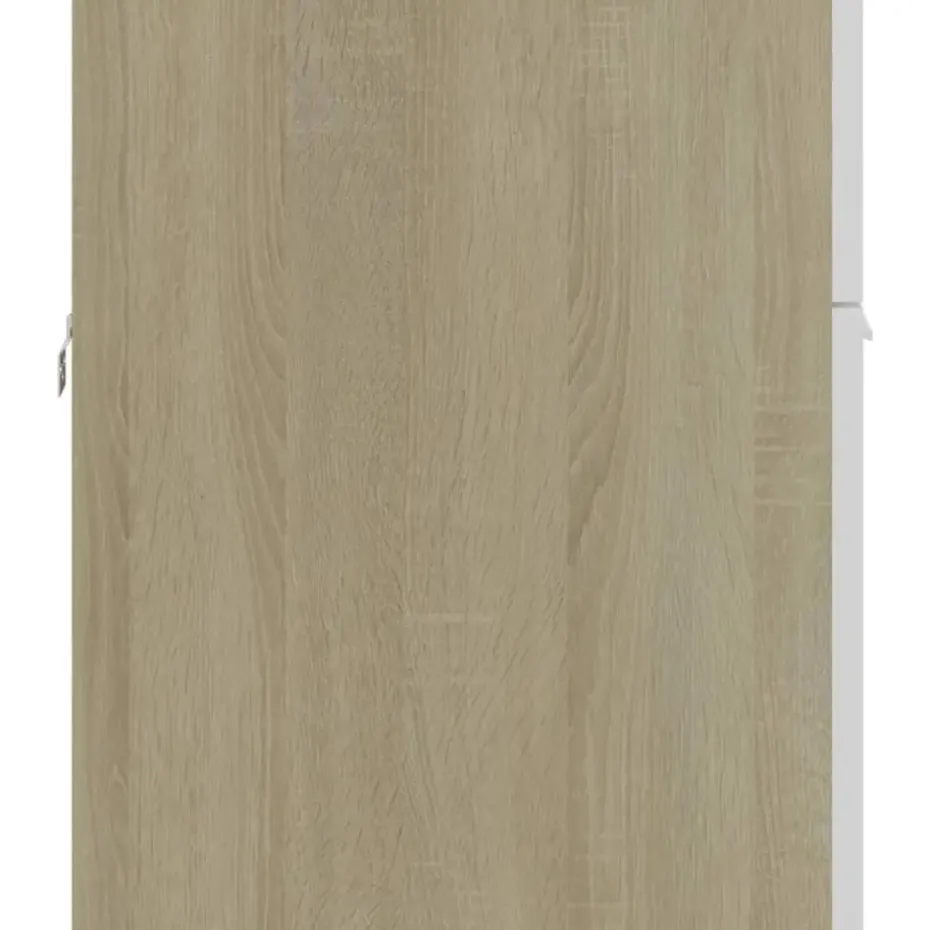 vidaXL - Wastafelkast - Wit - Bewerkt hout - 90 x 38.5 x 46 cm