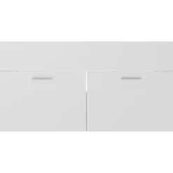 vidaXL - Wastafelkast - Wit - Bewerkt hout - 90 x 38.5 x 46 cm