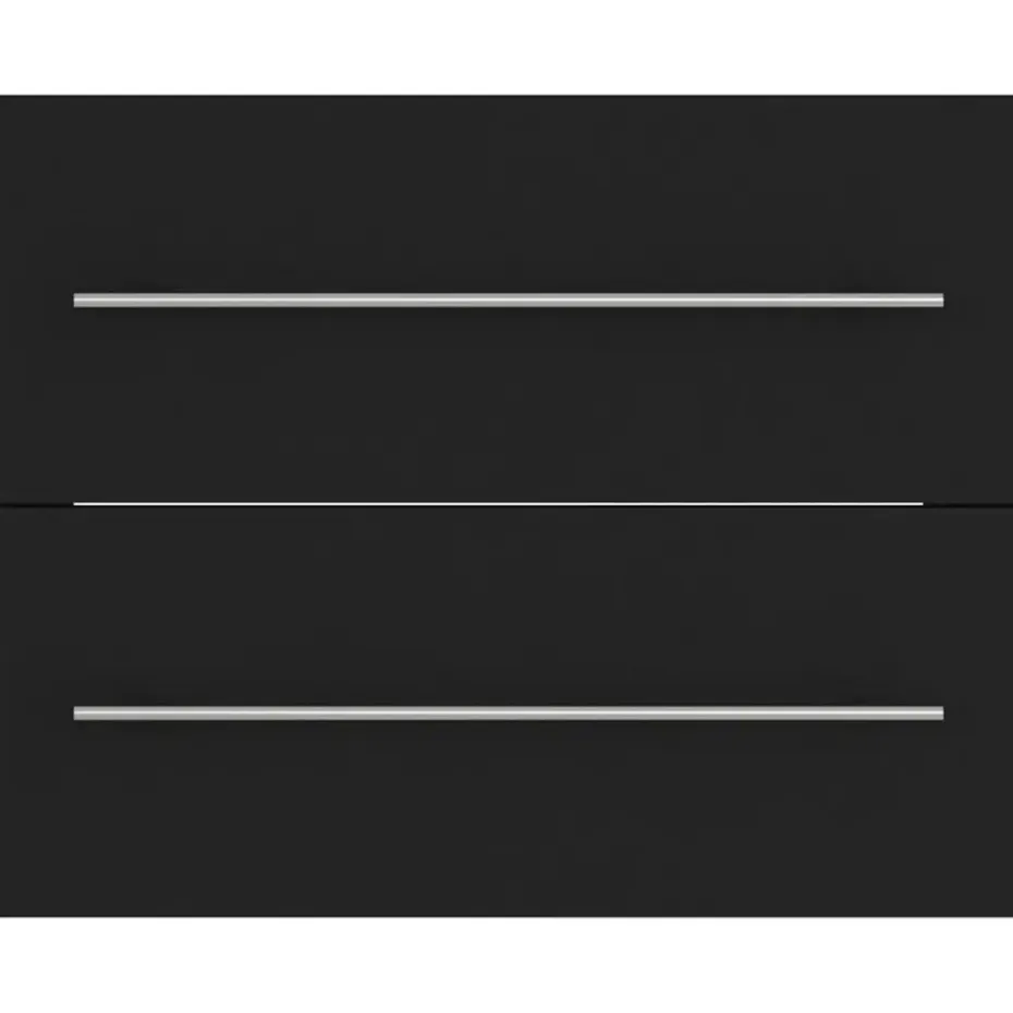 vidaXL - Wastafelkast - Zwart - Bewerkt hout - 60 x 38.5 x 48 cm