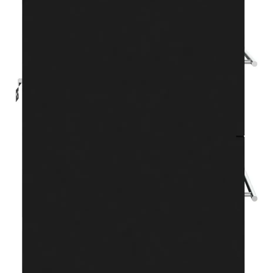 vidaXL - Wastafelkast - Zwart - Bewerkt hout - 60 x 38.5 x 48 cm