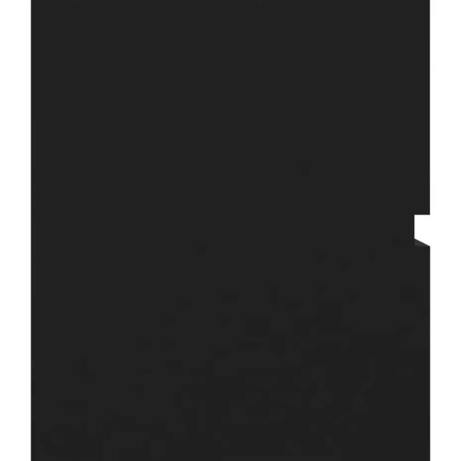 vidaXL - Wastafelkast - Zwart - Bewerkt hout - 90 x 38.5 x 45 cm