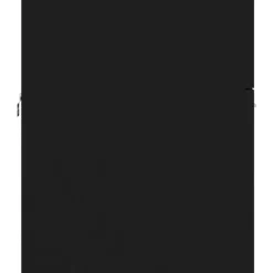 vidaXL - Wastafelkast - Zwart - Bewerkt hout - 80 x 38.5 x 46 cm
