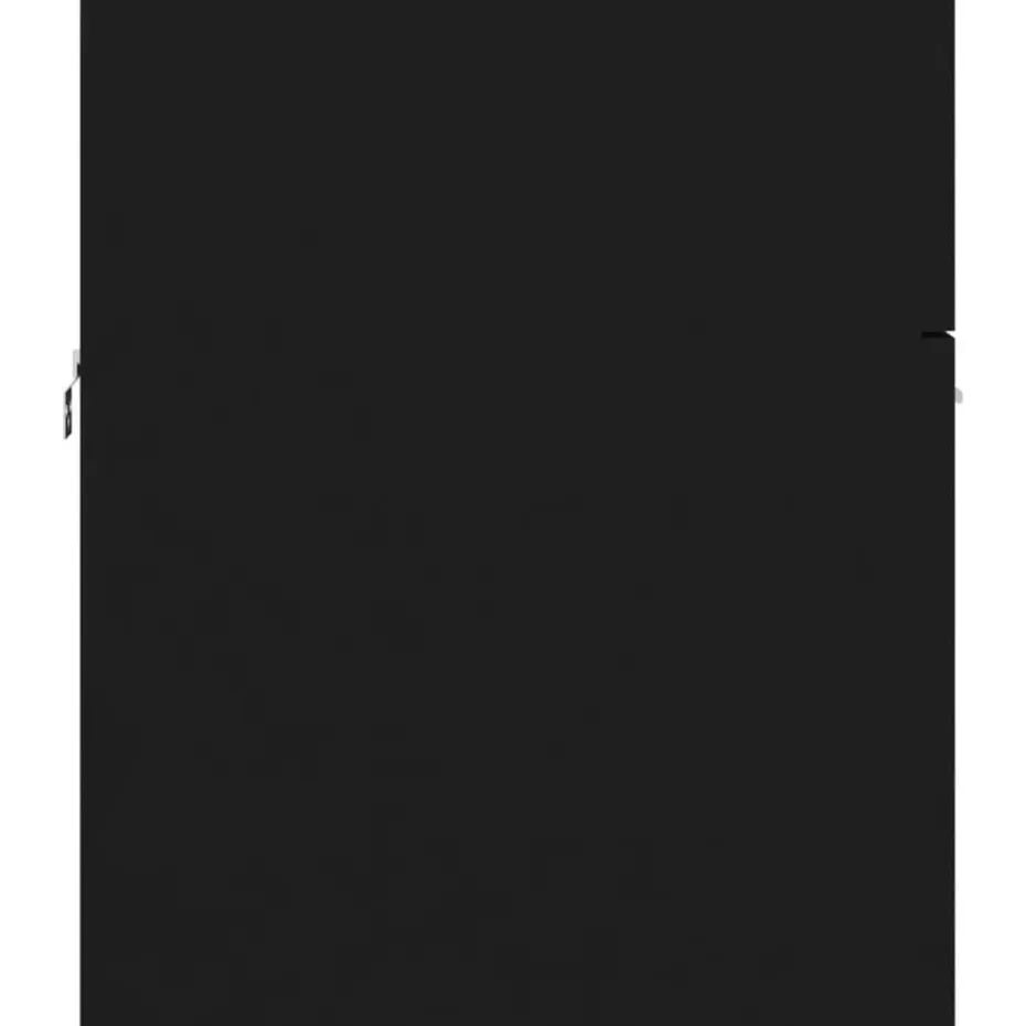vidaXL - Wastafelkast - Zwart - Bewerkt hout - 80 x 38.5 x 46 cm