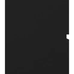 vidaXL - Wastafelkast En Wastafel - Zwart - Bewerkt hout - 90 x 38.5 x 45 cm