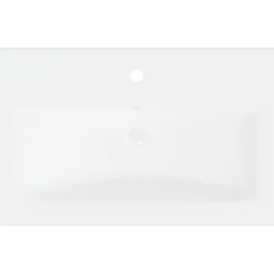 vidaXL - Wastafelkast En Wastafel - Zwart - Bewerkt hout - 60 x 38.5 x 46 cm