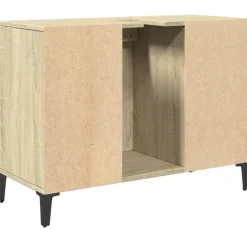 vidaXL - Wastafelonderkast met 1 deur 4 lades - Sonoma eiken - 80x33x60 cm