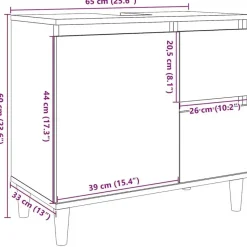 vidaXL - Wastafelonderkast met 1 deur 2 lades - Sonoma eiken - 65x33x60 cm