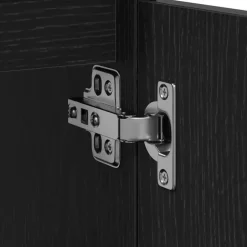 vidaXL - Wastafelonderkast met 1 deur 2 lades - Zwart eiken - Hout - 65x33x60 cm