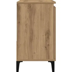 vidaXL - Wastafelonderkast - 1 deur 2 lades - Artisanaal eiken - 65x33x60 cm