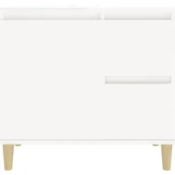 vidaXL - Wastafelonderkast met 1 deur 2 lades - Wit - Hout - 65x33x60 cm