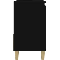 vidaXL - Wastafelonderkast met 1 deur 2 lades - Zwart - Hout - 65x33x60 cm