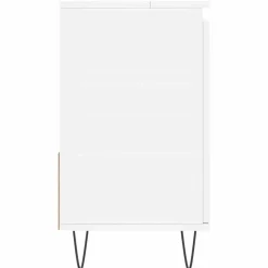 vidaXL - Wastafelonderkast met 2 lades - Wit - Hout en ijzer - 65x33x60 cm