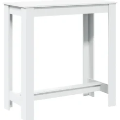 vidaXL - Wit Bartafel - Bewerkt hout - 102x50x103.5 cm