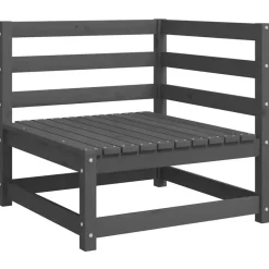 vidaXL - 2-zits Bank - Grijs - Grenenhout