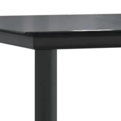 vidaXL - 4-zits Tuinset - Zwart - Textileen met voering en staal - 160x80 cm