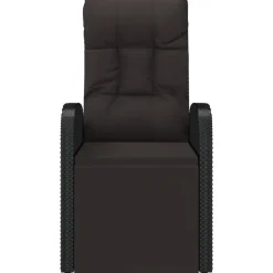 vidaXL - Zitstoel - Zwart - Poly rattan