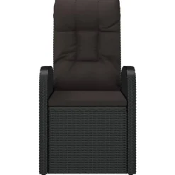 vidaXL - Zitstoel - Zwart - Poly rattan - 2 stuks