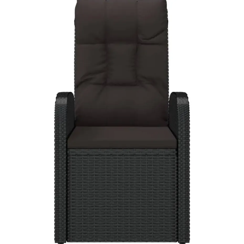 vidaXL - Zitstoel - Zwart - Poly rattan - 2 stuks