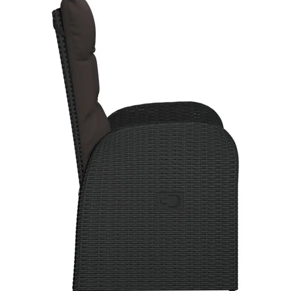 vidaXL - Zitstoel - Zwart - Poly rattan - 2 stuks