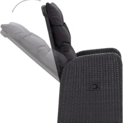 vidaXL - Zitstoel - Zwart - Poly rattan - 2 stuks