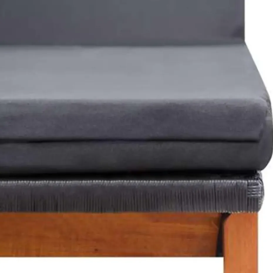 vidaXL - Zonnebed - Zwart - Poly rattan