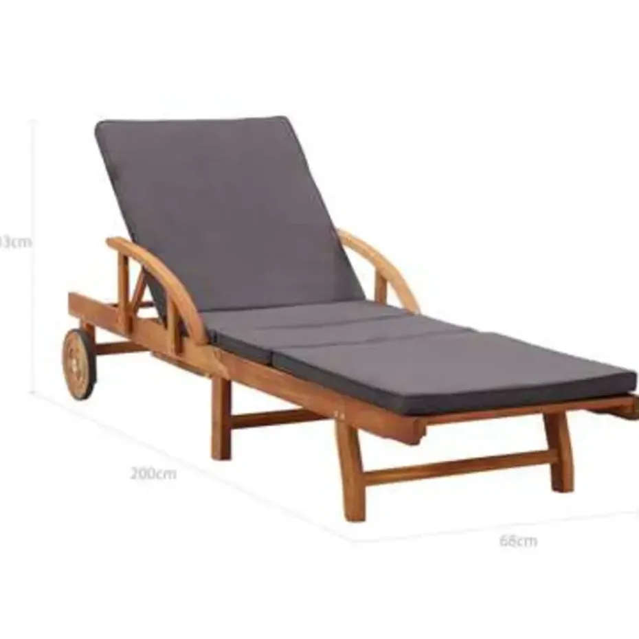 vidaXL - Zonnestoel - Bruin - Acaciahout