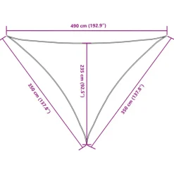 vidaXL - Zonnezeil - Antraciet - 3.5 x 3.5 x 4.9 m
