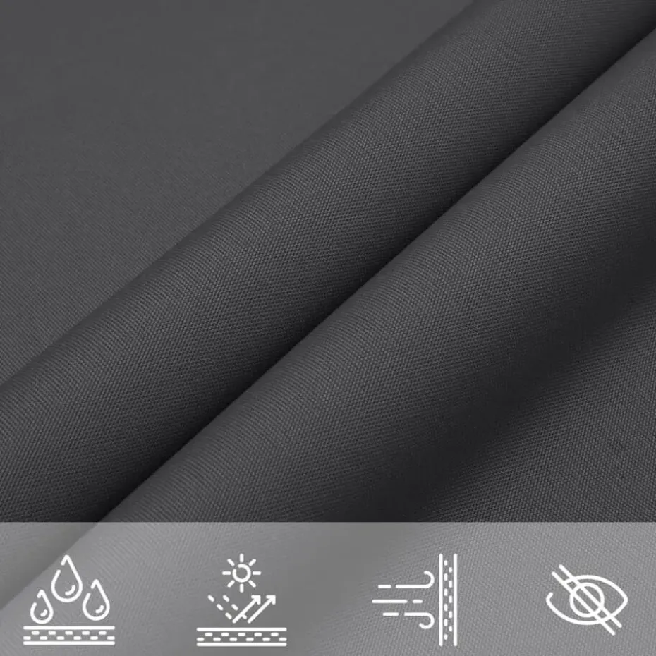 vidaXL - Zonnezeil - Antraciet - 5 x 5 x 5 m