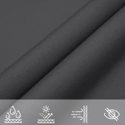 vidaXL - Zonnezeil - Antraciet - 4 x 4 x 4 m