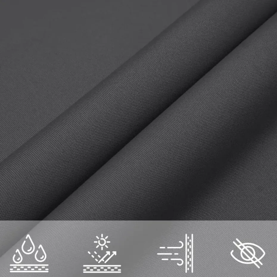 vidaXL - Zonnezeil - Antraciet - 4 x 4 x 4 m