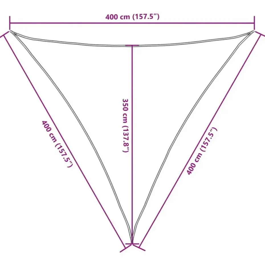 vidaXL - Zonnezeil - Antraciet - 4 x 4 x 4 m