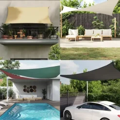 vidaXL - Zonnezeil - Antraciet - 3.5 x 5 m