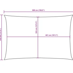vidaXL - Zonnezeil - Antraciet - 3.5 x 5 m