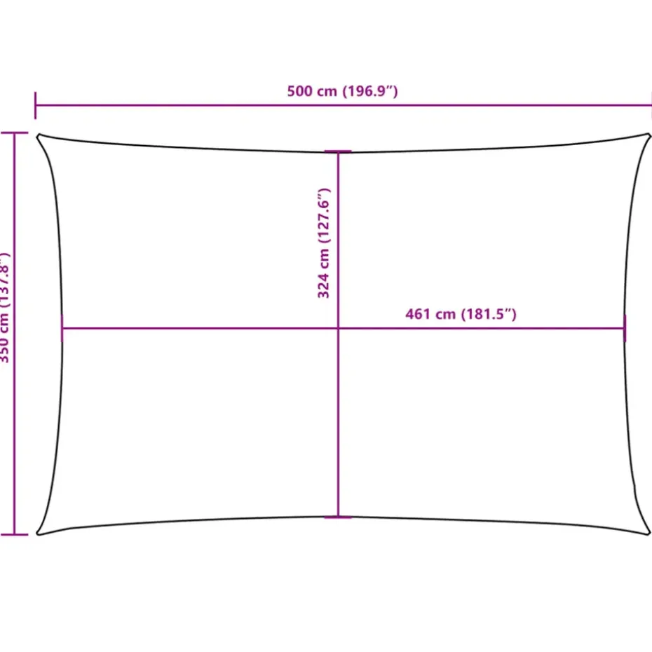 vidaXL - Zonnezeil - Antraciet - 3.5 x 5 m