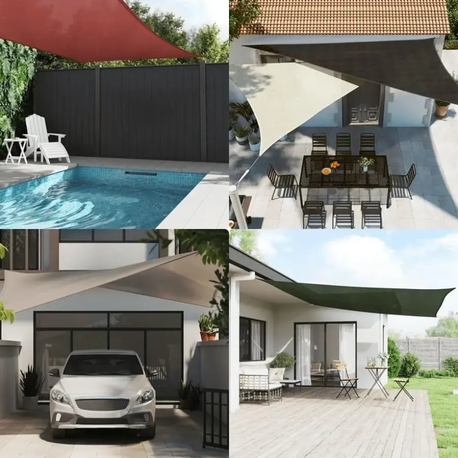 vidaXL - Zonnezeil - Antraciet - 3.6 x 3.6 x 3.6 m