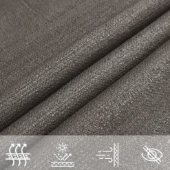 vidaXL - Zonnezeil - Antraciet - 3.6 x 3.6 x 3.6 m