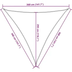 vidaXL - Zonnezeil - Antraciet - 3.6 x 3.6 x 3.6 m