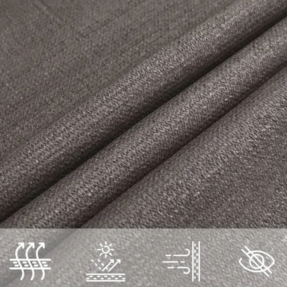 vidaXL - Zonnezeil - Antraciet - 3.6 x 3.6 m