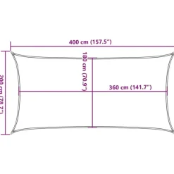 vidaXL - Zonnezeil - Antraciet - 2 x 4 m
