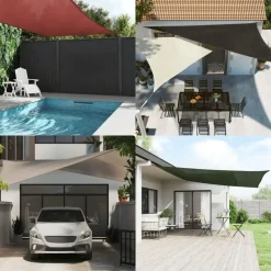 vidaXL - Zonnezeil - Antraciet - 2 x 2 m